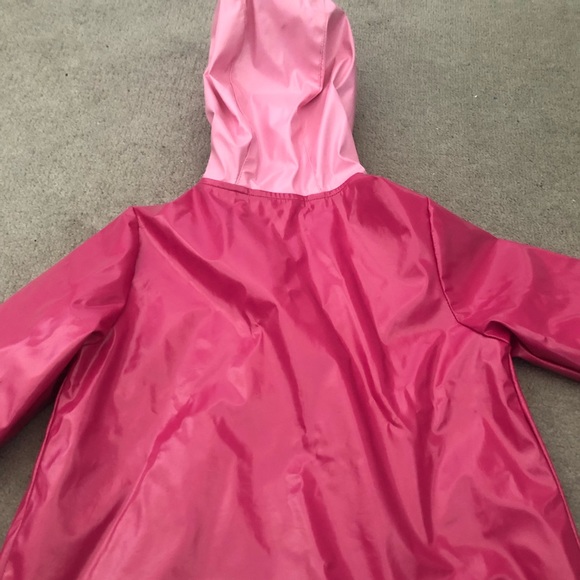 Adorable pink butterfly George girls vinyl rain jacket - Picture 2 of 5